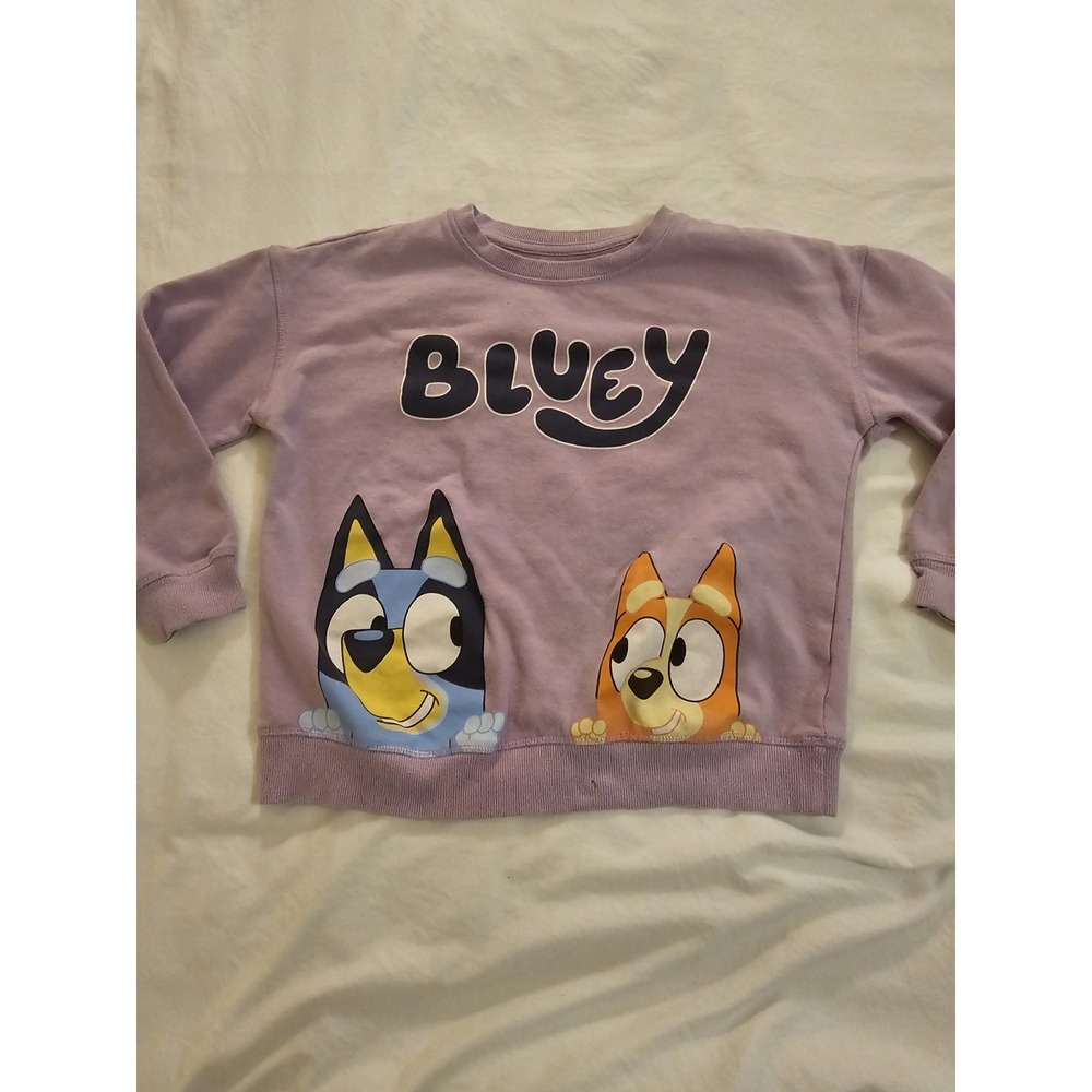 Bluey Purple Sweatshirt Kids Size L (10/12) Bluey‎ & Bingo Pullover